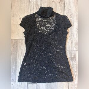 Express Black Lace Top Size‎ Medium